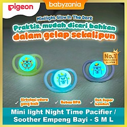 Pigeon Mini light Night Time Pacifier / Soother Empeng Bayi - S M L